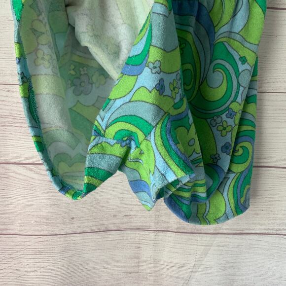 Wild Fable Terry Cloth Romper Floral Short Outfit Bow Front Keyhole Halter Tie S - Picture 7 of 15